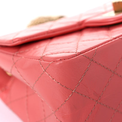 Chanel Aged Calfskin Quilted 2.55 Reissue Mini Flap Coral 8 of 12