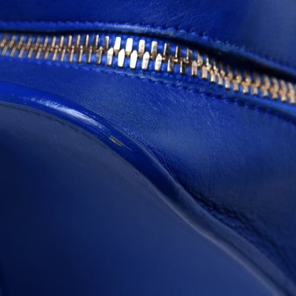 Saint Laurent Smooth Calfskin Small Monogram Cabas Blue Majorelle 16 of 30