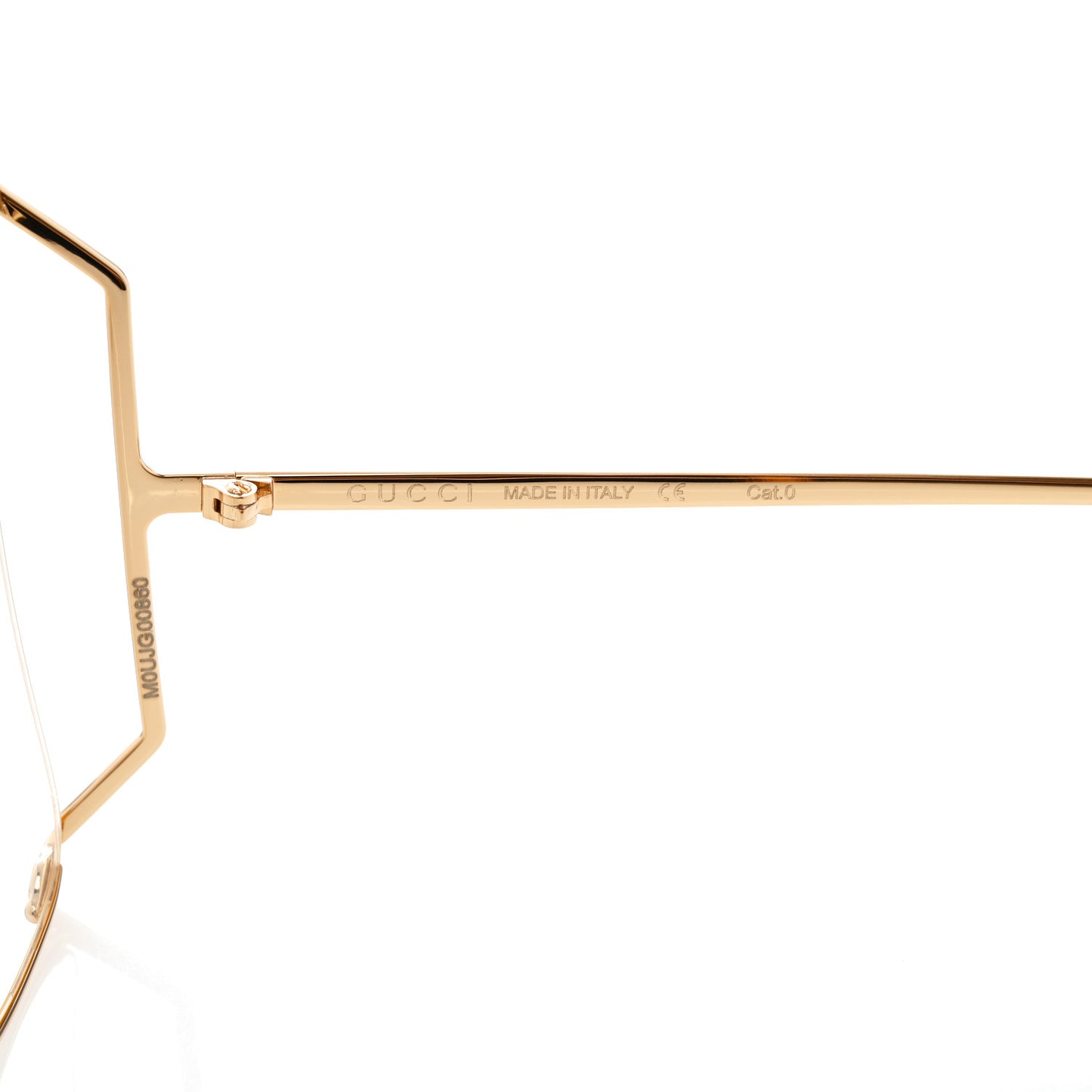 Metal Oversized Round Sunglasses GG0252S Gold