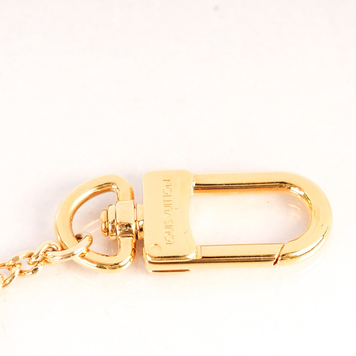 Metal Pochette Extender Key Ring Chain Gold
