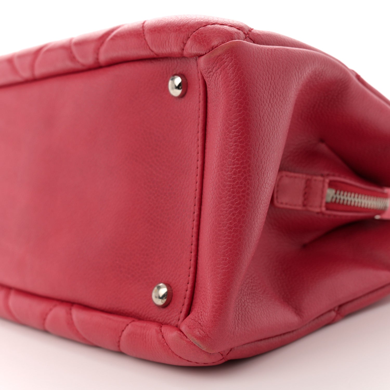 Chanel Soft Caviar Quilted CC Timeless Tote Fuchsia 11 of 14