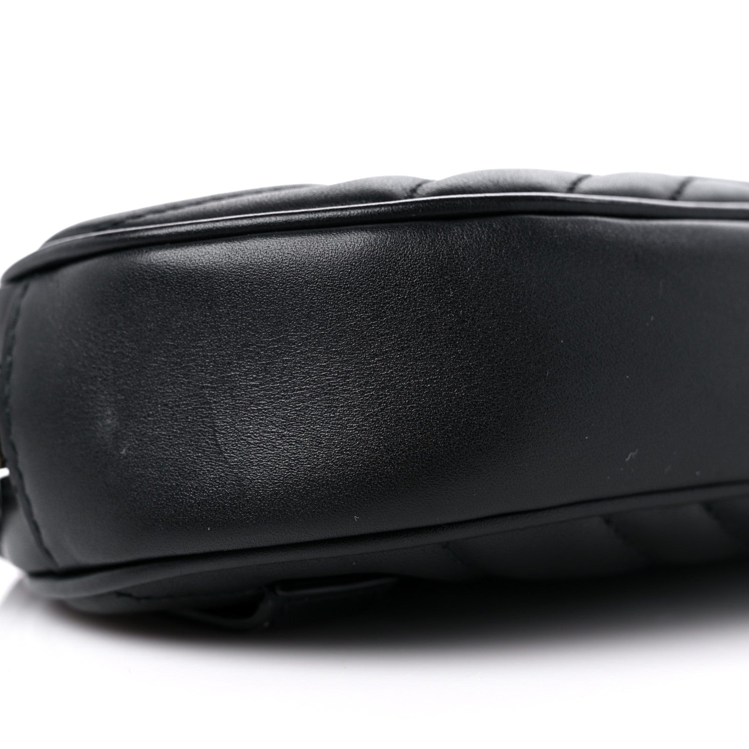 Gucci Calfskin Matelasse GG Marmont Belt Bag 85 34 Black 9 of 10