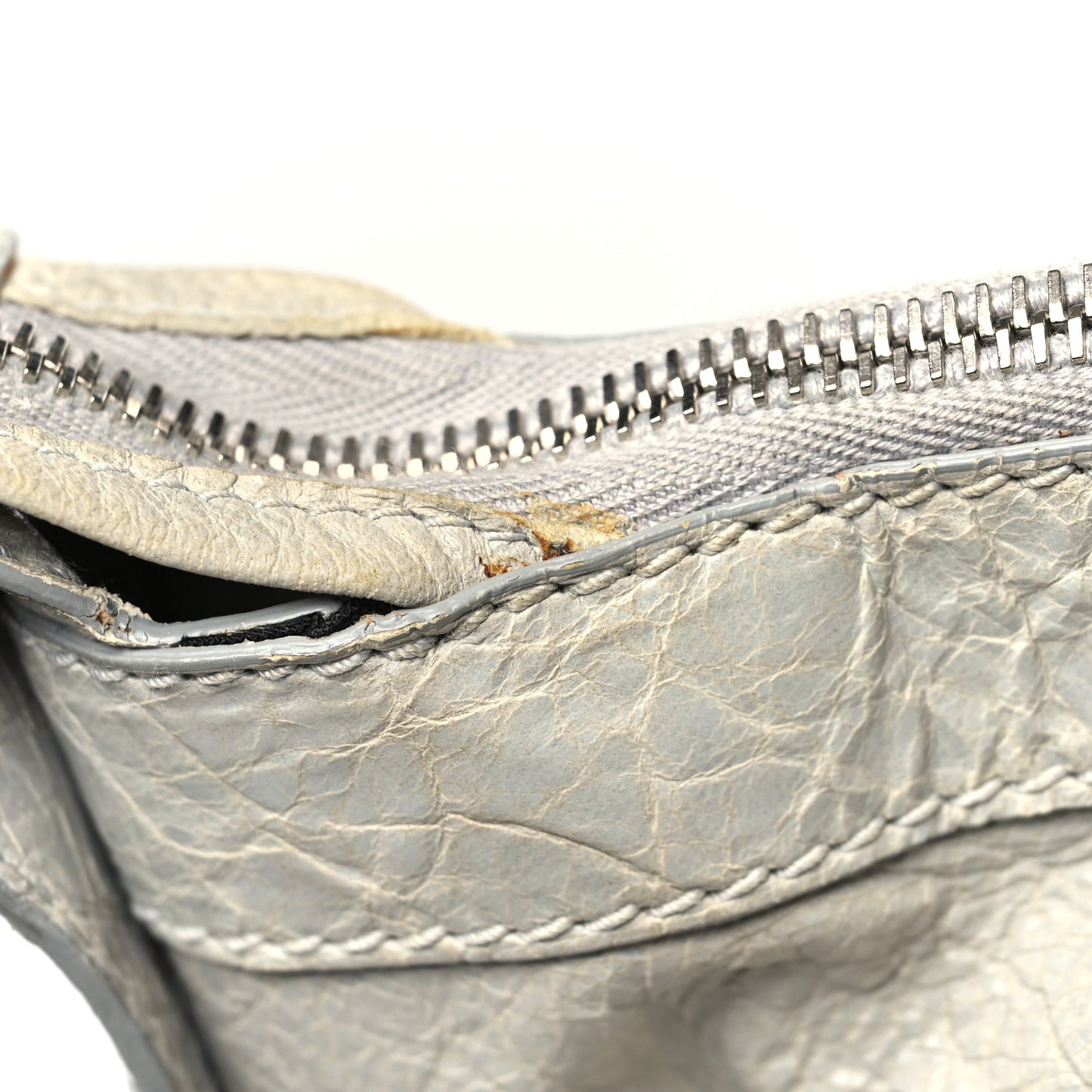 Agneau Classic Hardware Large Square Tote Gris Ciment