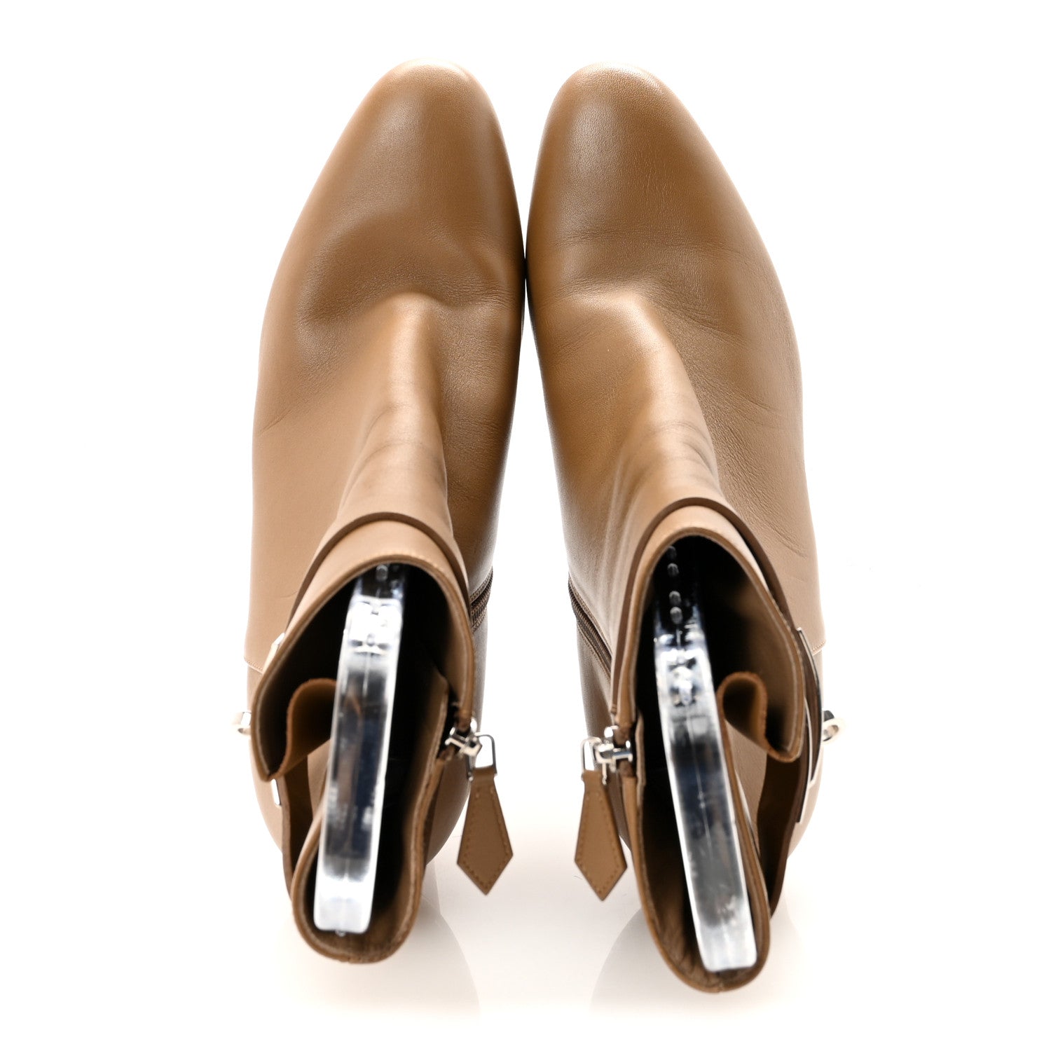 Hermes Calfskin Saint Germain Ankle Boots 40 Brun Fume 2 of 9