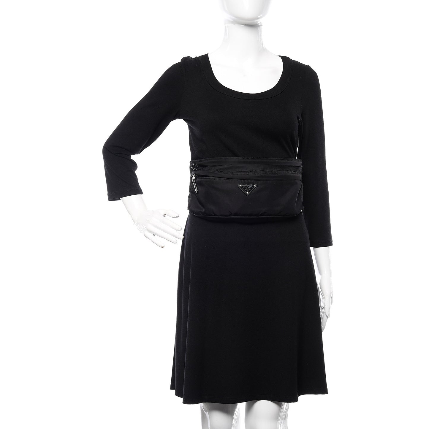 Tessuto Nylon Montagna Belt Bag Black