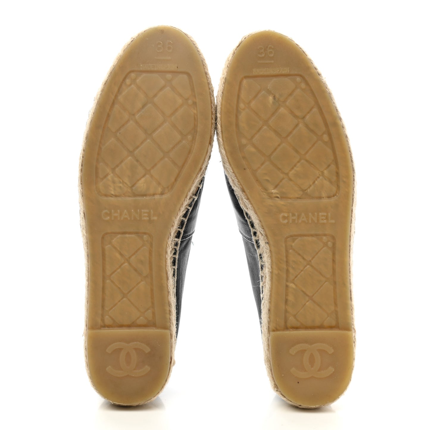 Lambskin CC Espadrilles 36 Black