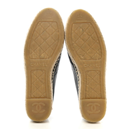 Chanel Lambskin CC Espadrilles 36 Black 5 of 9