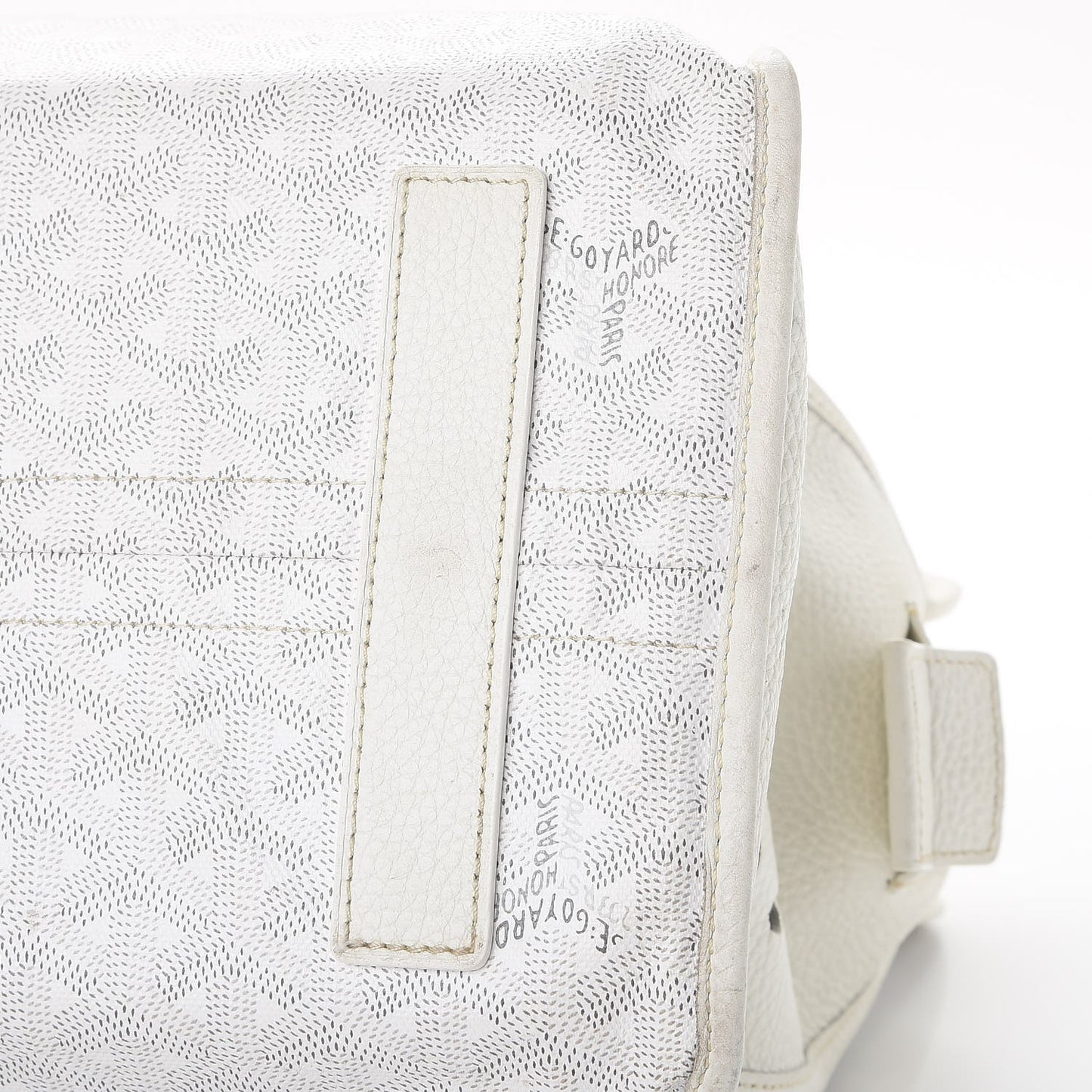 Goyardine Sac Hardy Pet Carrier PM White