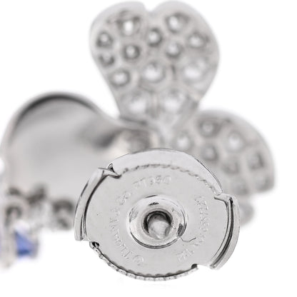 Tiffany Platinum Diamond Tanzanite Paper Flowers Single Drop Earrings 4 of 5