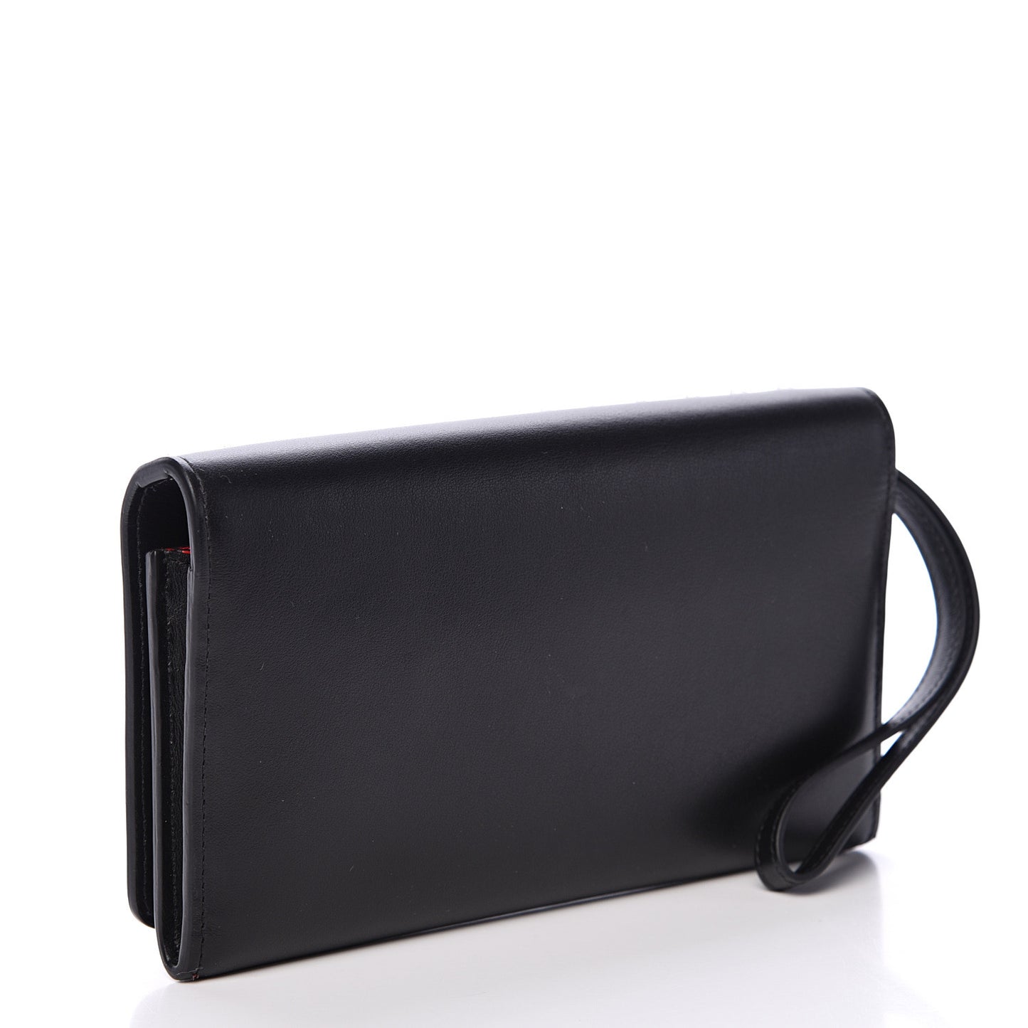 Calfskin Spikes Boudoir Wristlet Black
