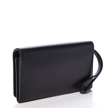 Christian Louboutin Calfskin Spikes Boudoir Wristlet Black 2 of 7