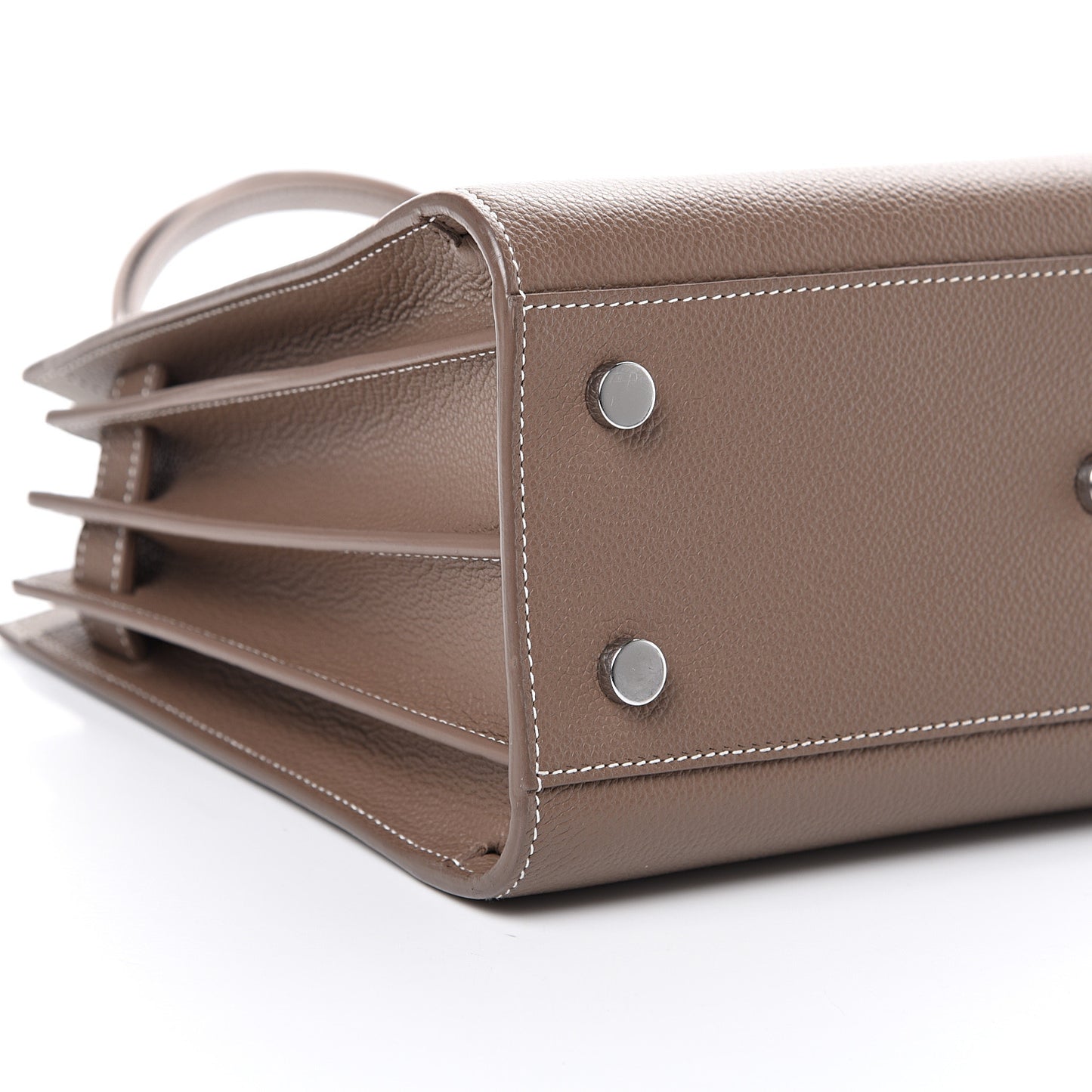 Grained Calfskin Baby Sac De Jour Taupe