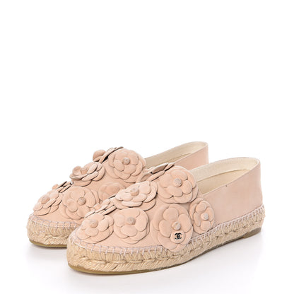 Chanel Suede Camellia CC Espadrilles 40 Pink 3 of 10