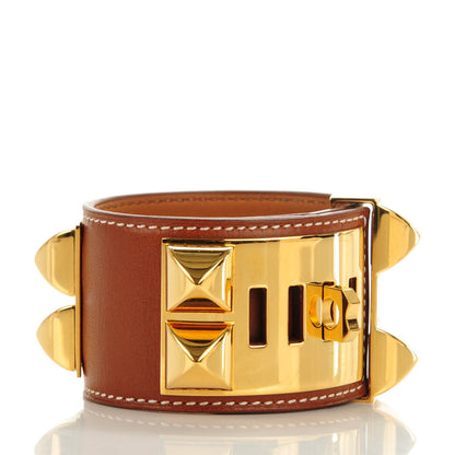 Hermes Barenia Collier De Chien CDC Bracelet S Fauve 3 of 5
