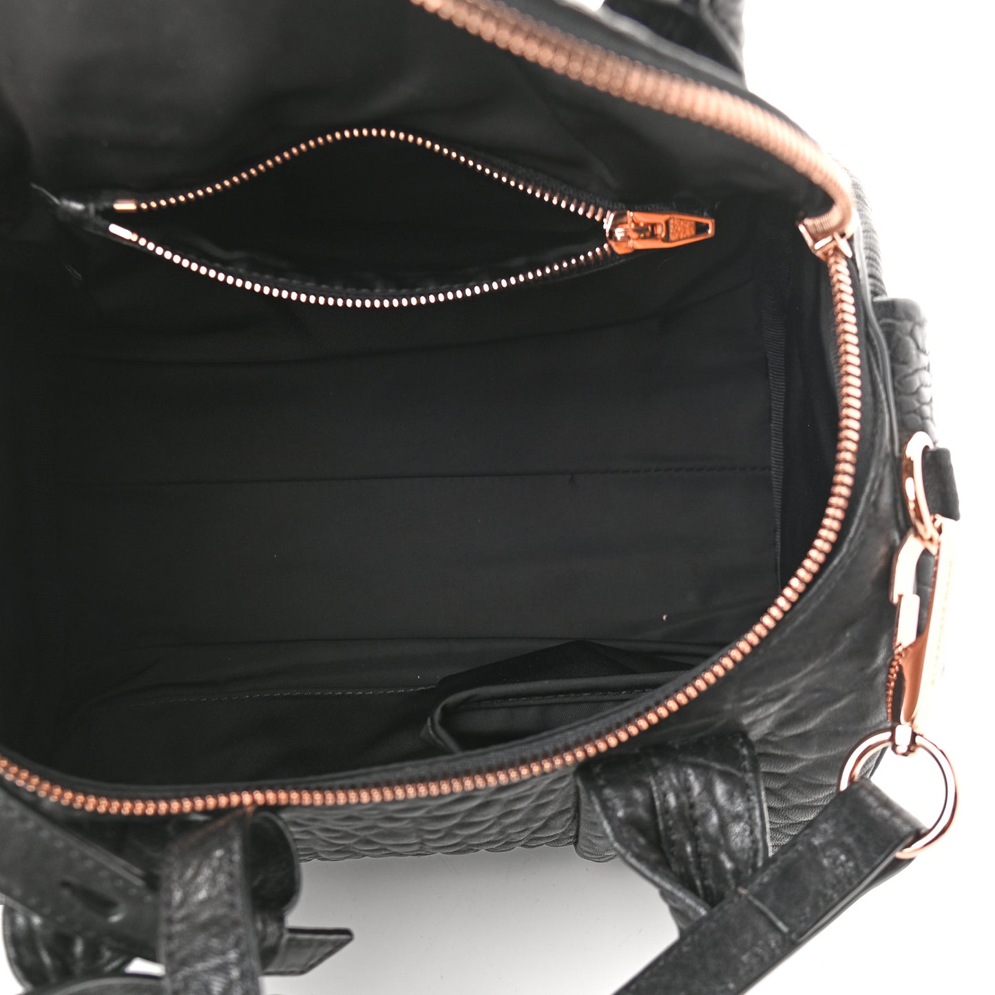Pebbled Lambskin Rockie Black Rose Gold Hardware