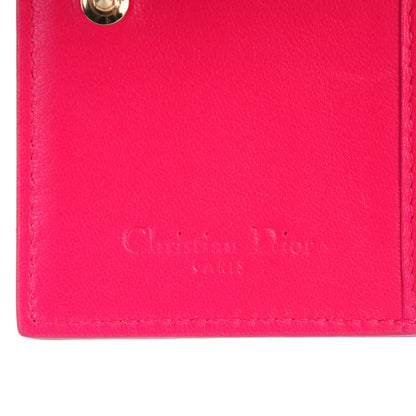 Christian Dior Lambskin Cannage Small Lady Dior Flap Card Holder Pink 6 of 8