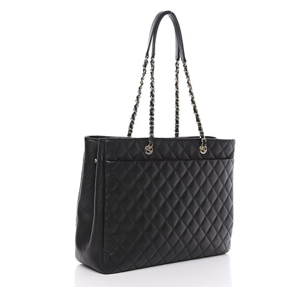 Chanel Caviar Quilted Large Shopping Tote Black 2 of 9