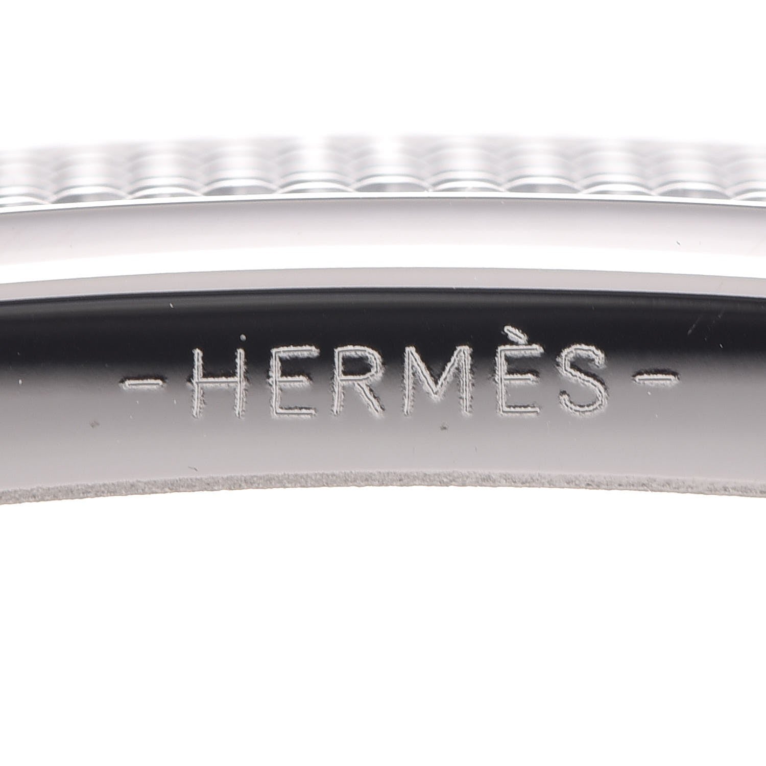 Hermes Palladium Guilloche 32mm H Belt Buckle 5 of 5