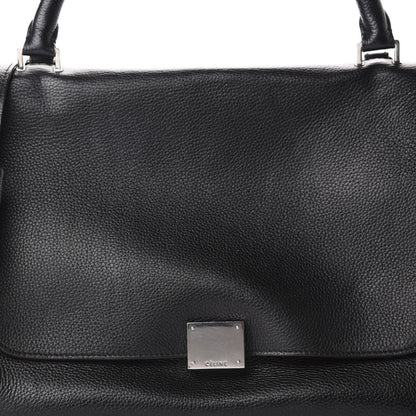 Celine Drummed Calfskin Suede Medium Trapeze Black 10 of 10