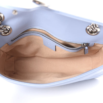 Gucci Calfskin Matelasse Small GG Marmont Shoulder Bag Porcelain Light Blue 4 of 9