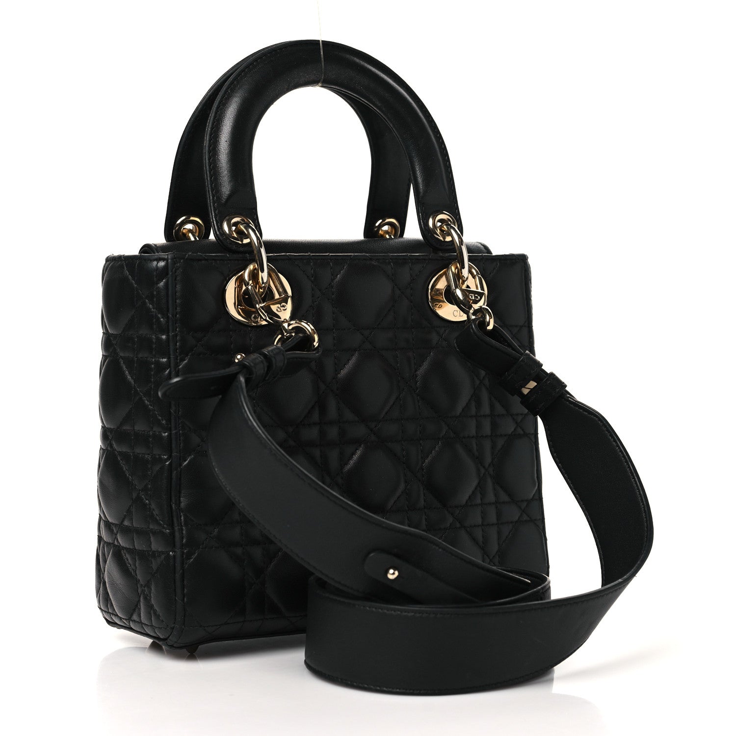 Christian Dior Lambskin Cannage Small My ABCDior Lady Dior Black 3 of 13