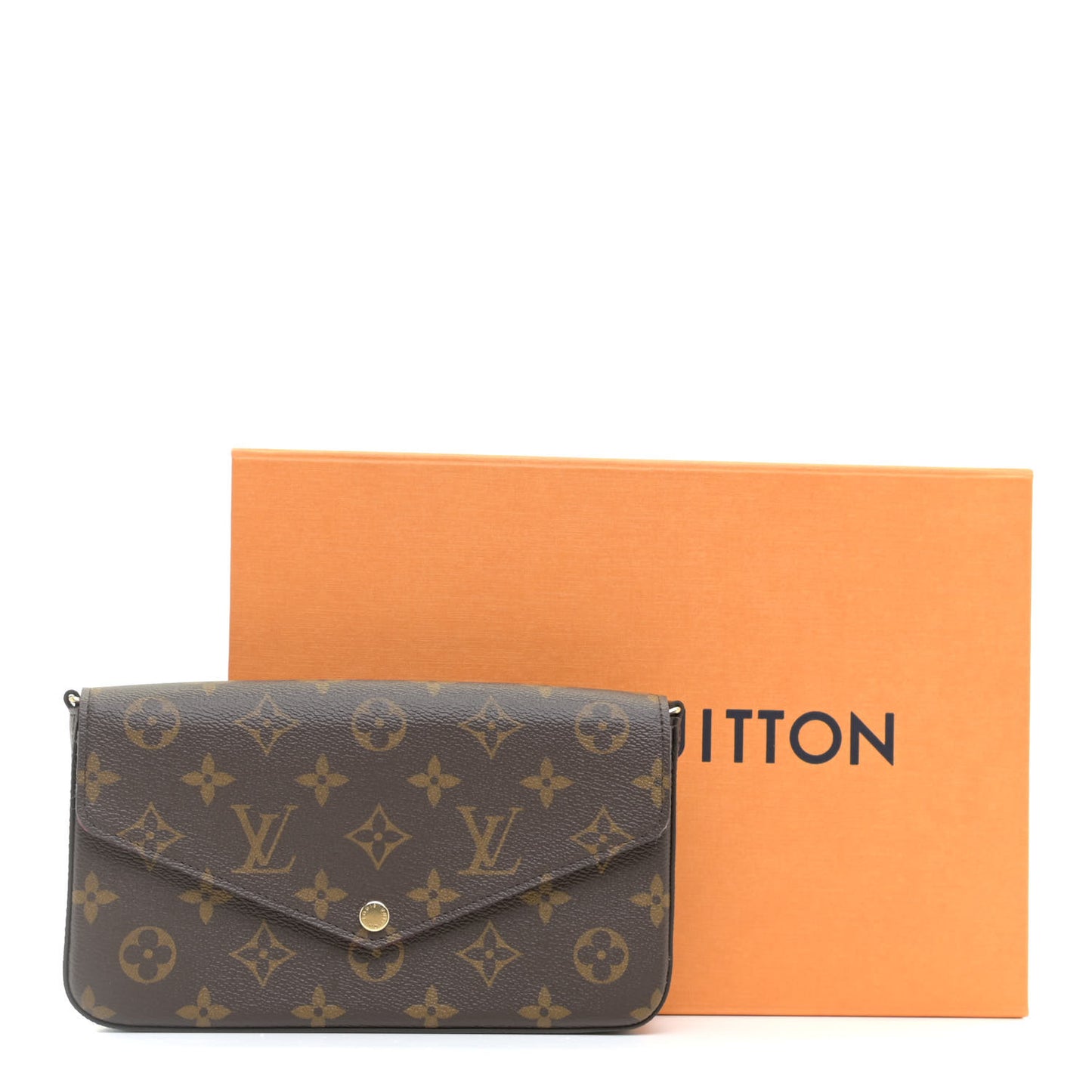 Monogram Pochette Felicie Chain Wallet Fuchsia