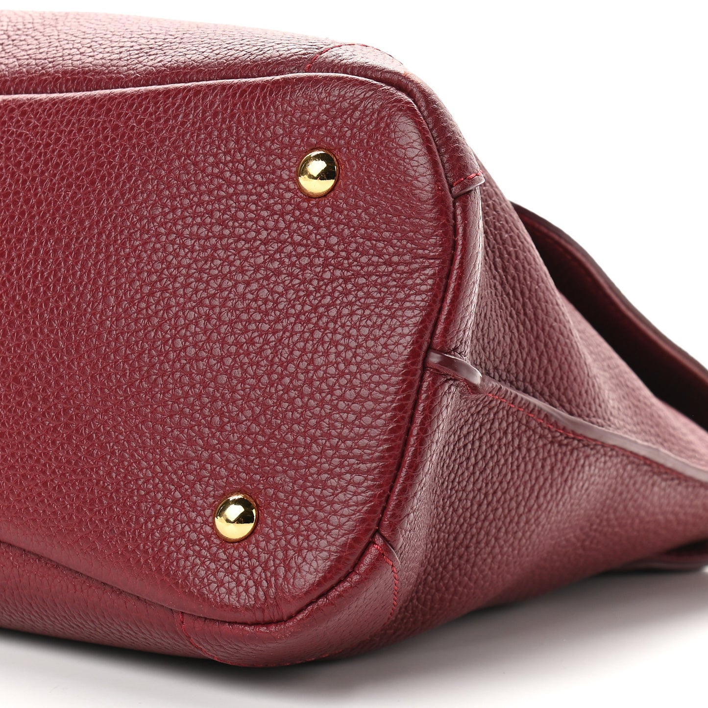 Grained Calfskin First Lady Satchel Burgundy