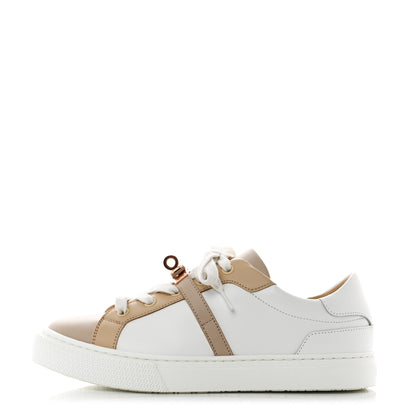 Hermes Calfskin Day Sneakers 37.5 Multicolor White 1 of 8