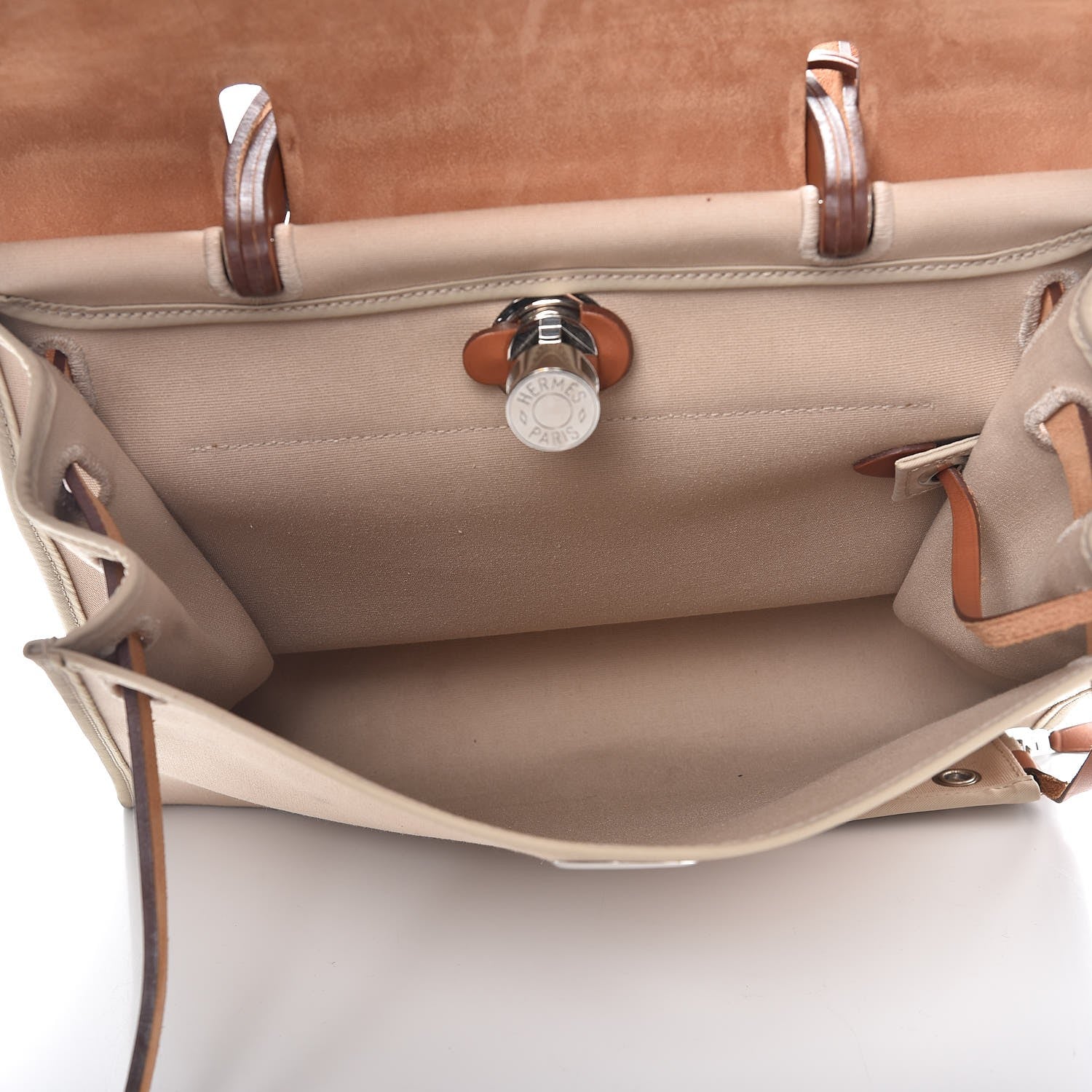 Hermes Vache Hunter Toile Herbag Zip 31 PM Fauve 6 of 15