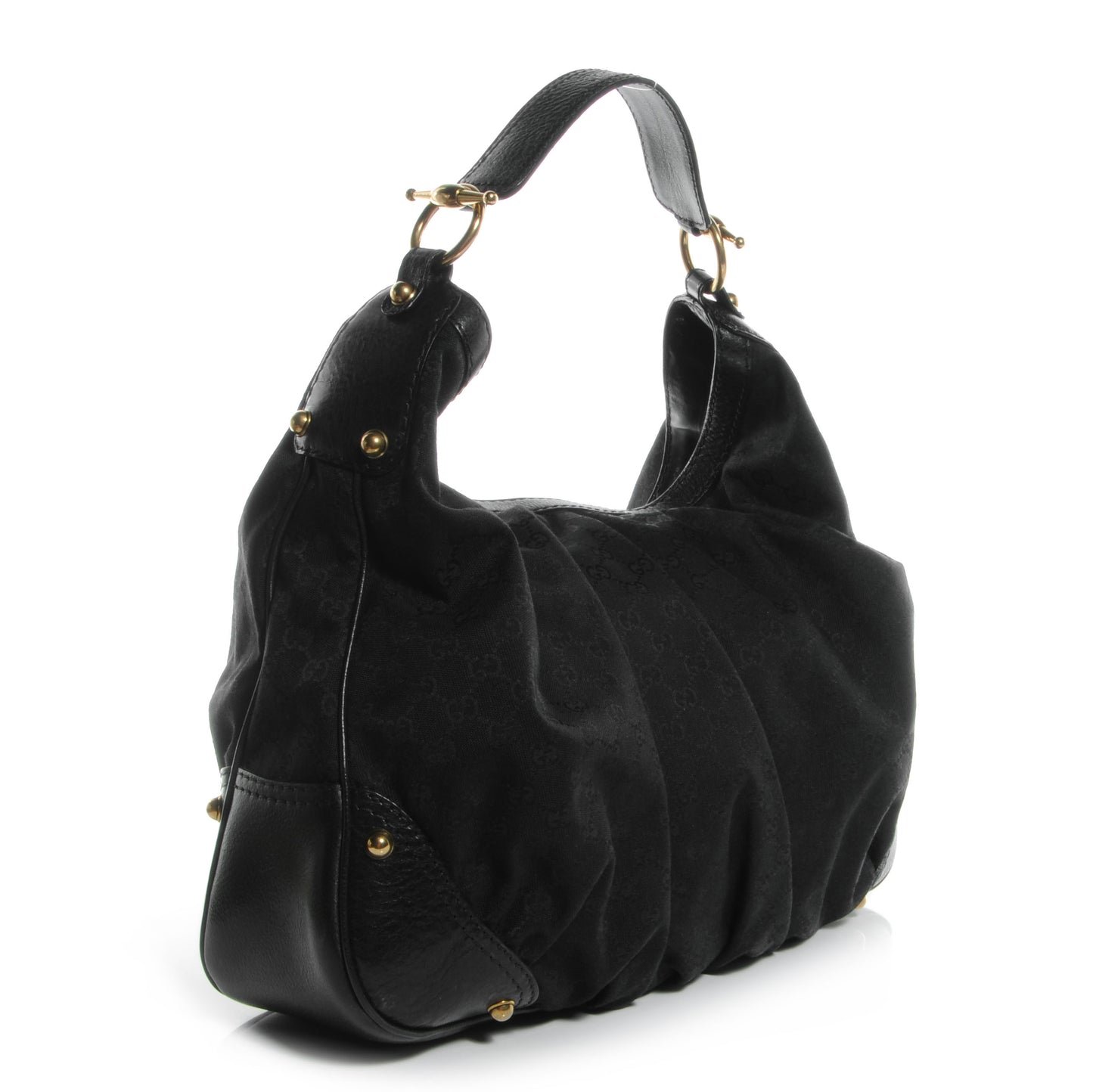 Monogram Large Jockey Hobo Black