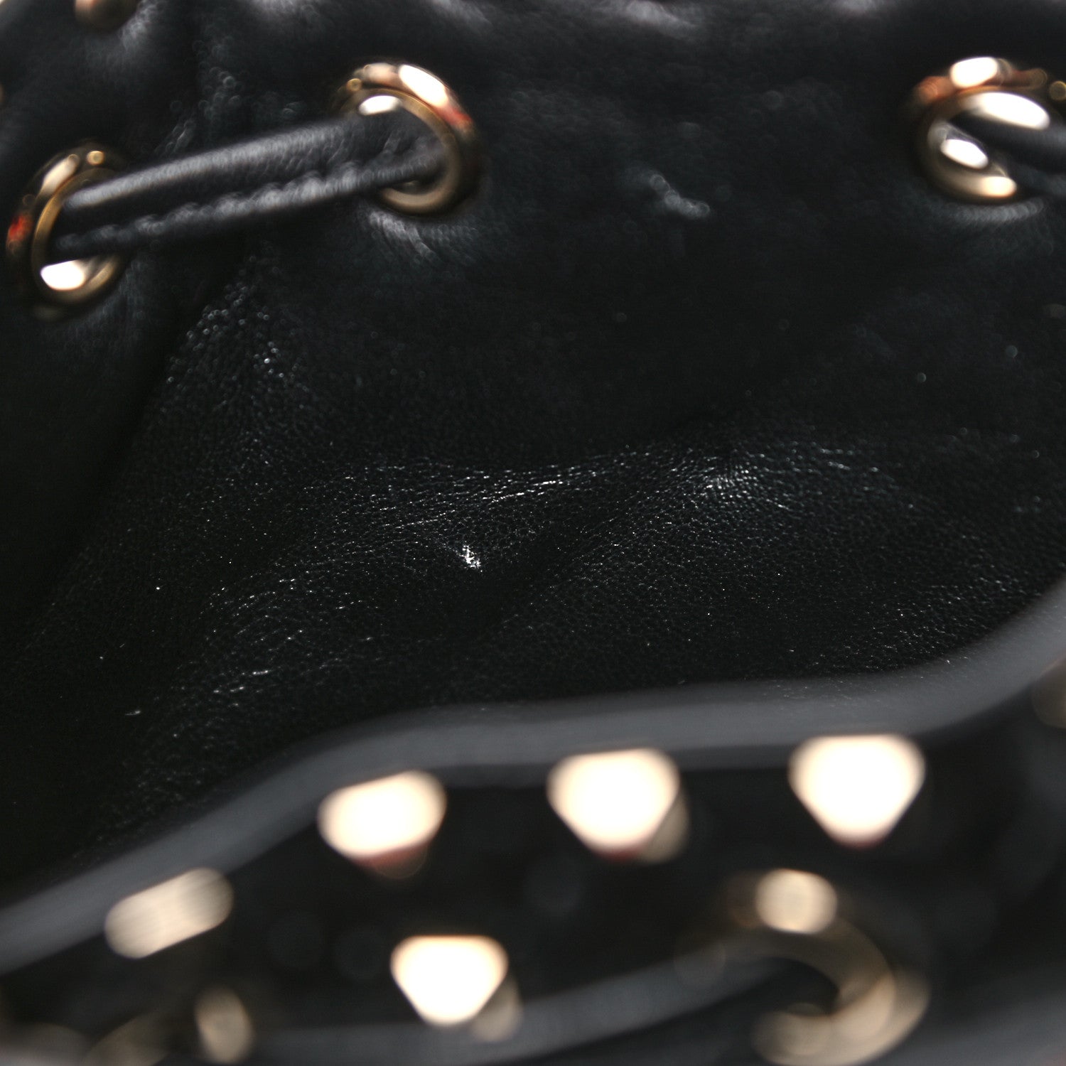 Valentino Garavani Nappa Mini Rockstud Spike Bucket Bag Black 10 of 10