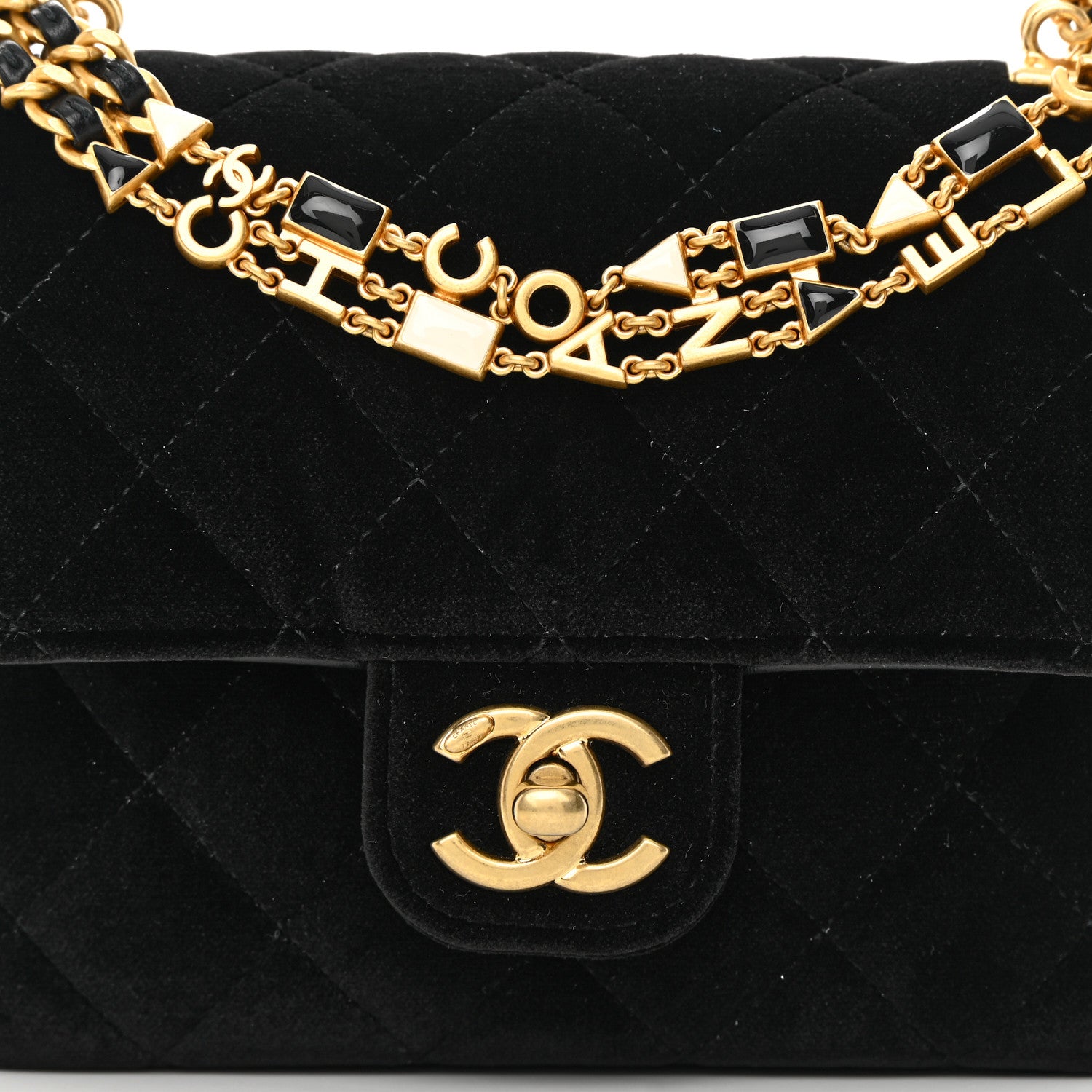 Chanel Velvet Enamel Mini Flap Black 8 of 15