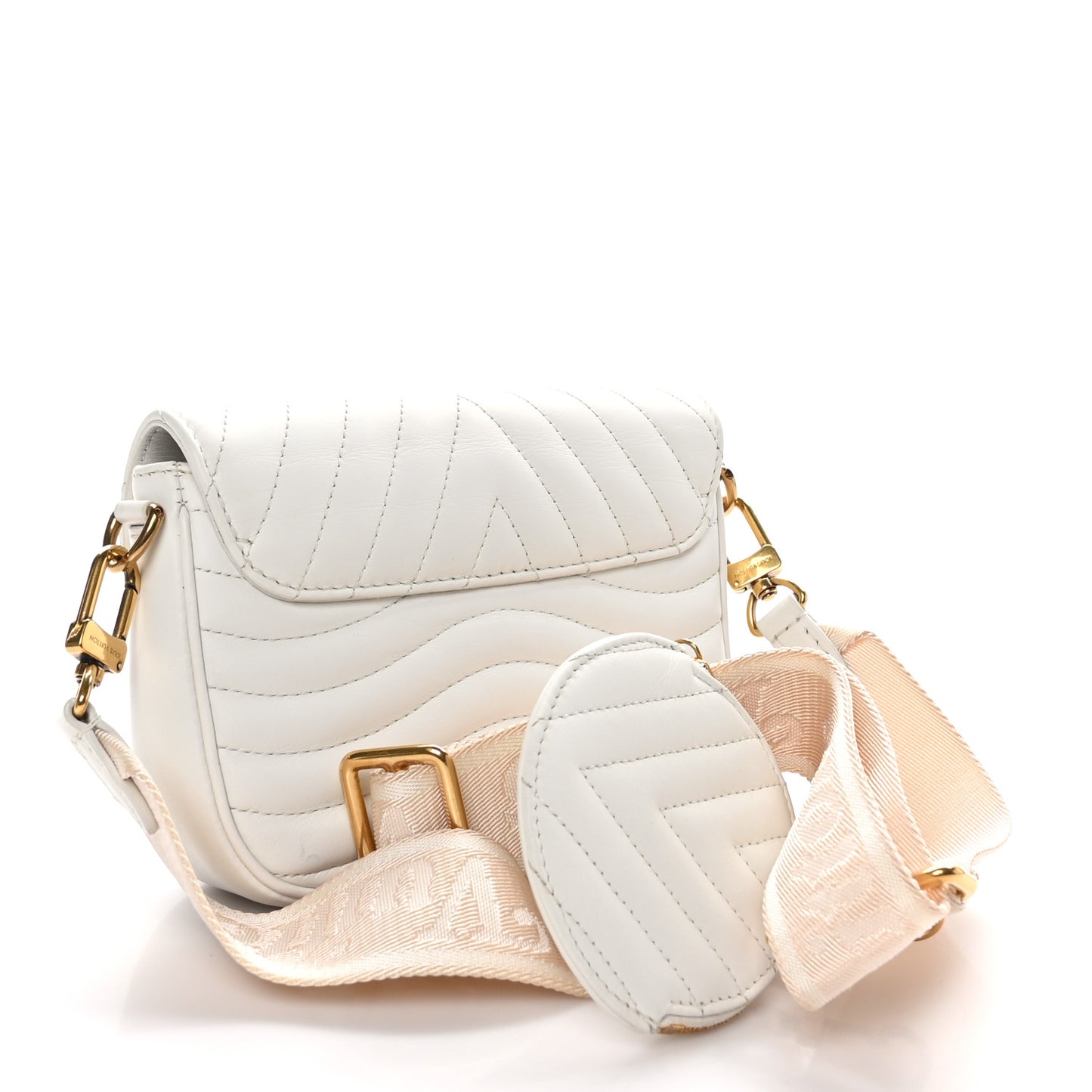LOUIS VUITTON Calfskin New Wave Multi Pochette Snow