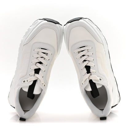 Hermes Parachute Fabric Calfskin Impulse Sneakers 38.5 White 2 of 8