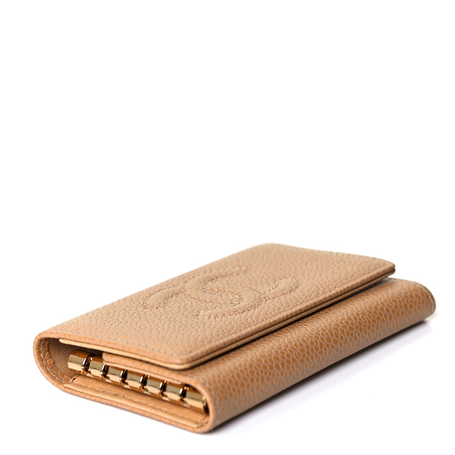 Caviar Timeless CC 6 Key Holder Case Beige