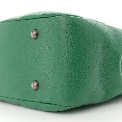 Chanel Caviar Quilted Large Classic Shopping Tote Green 10 of 10