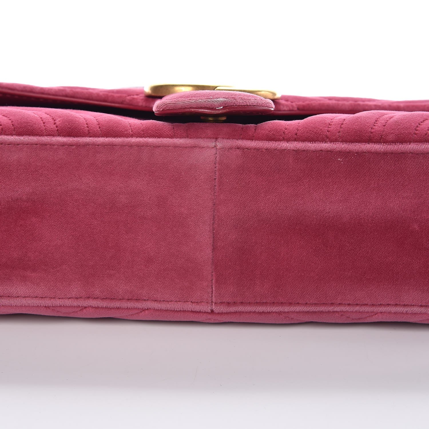 Gucci Velvet Matelasse Small GG Marmont Shoulder Bag Light Raspberry Rose 12 of 18