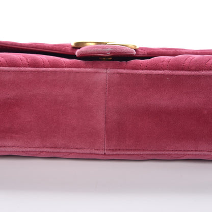 Gucci Velvet Matelasse Small GG Marmont Shoulder Bag Light Raspberry Rose 12 of 18