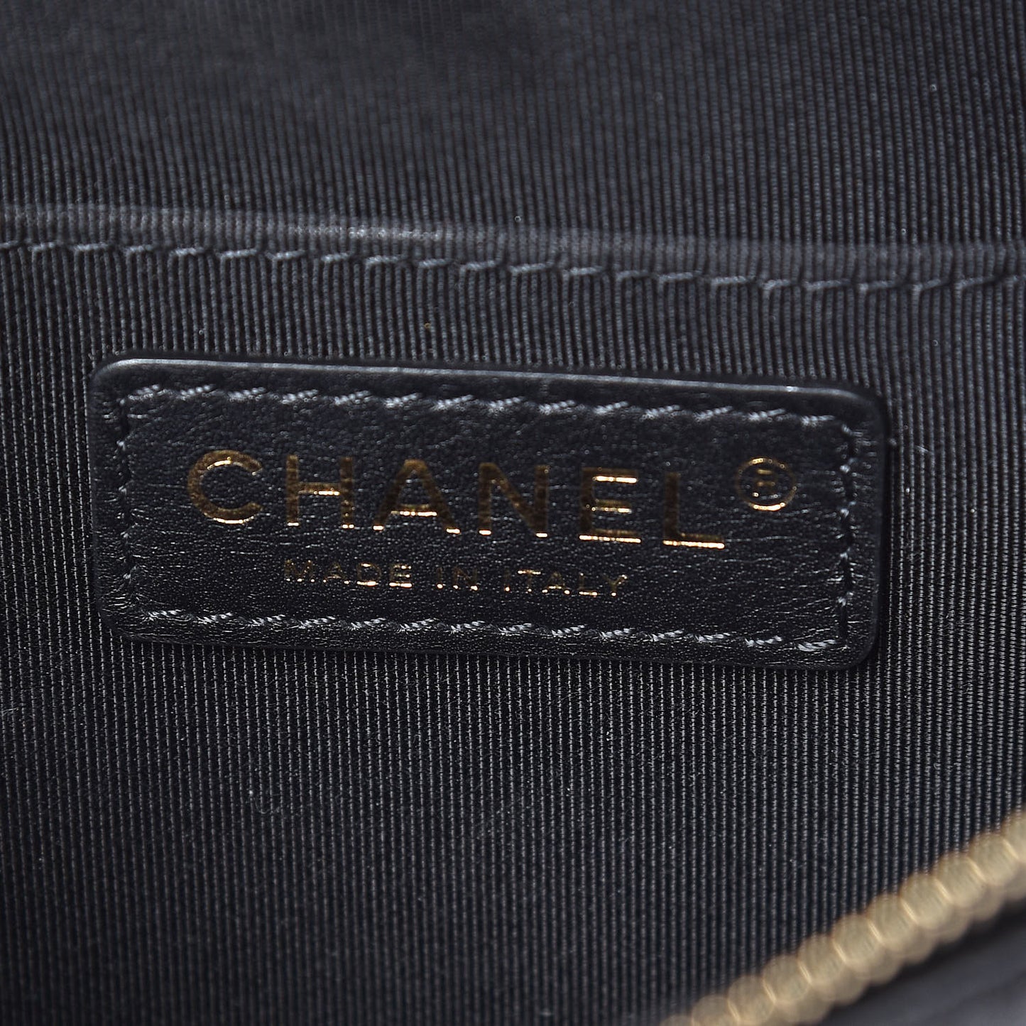 Crumpled Glazed Lambskin Quilted Waist Bag Fanny Pack Black
