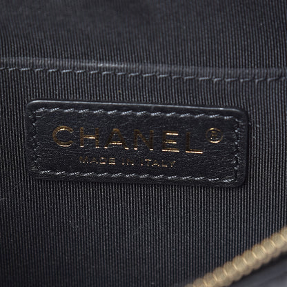 Chanel Crumpled Glazed Lambskin Quilted Waist Bag Fanny Pack Black 8 of 9