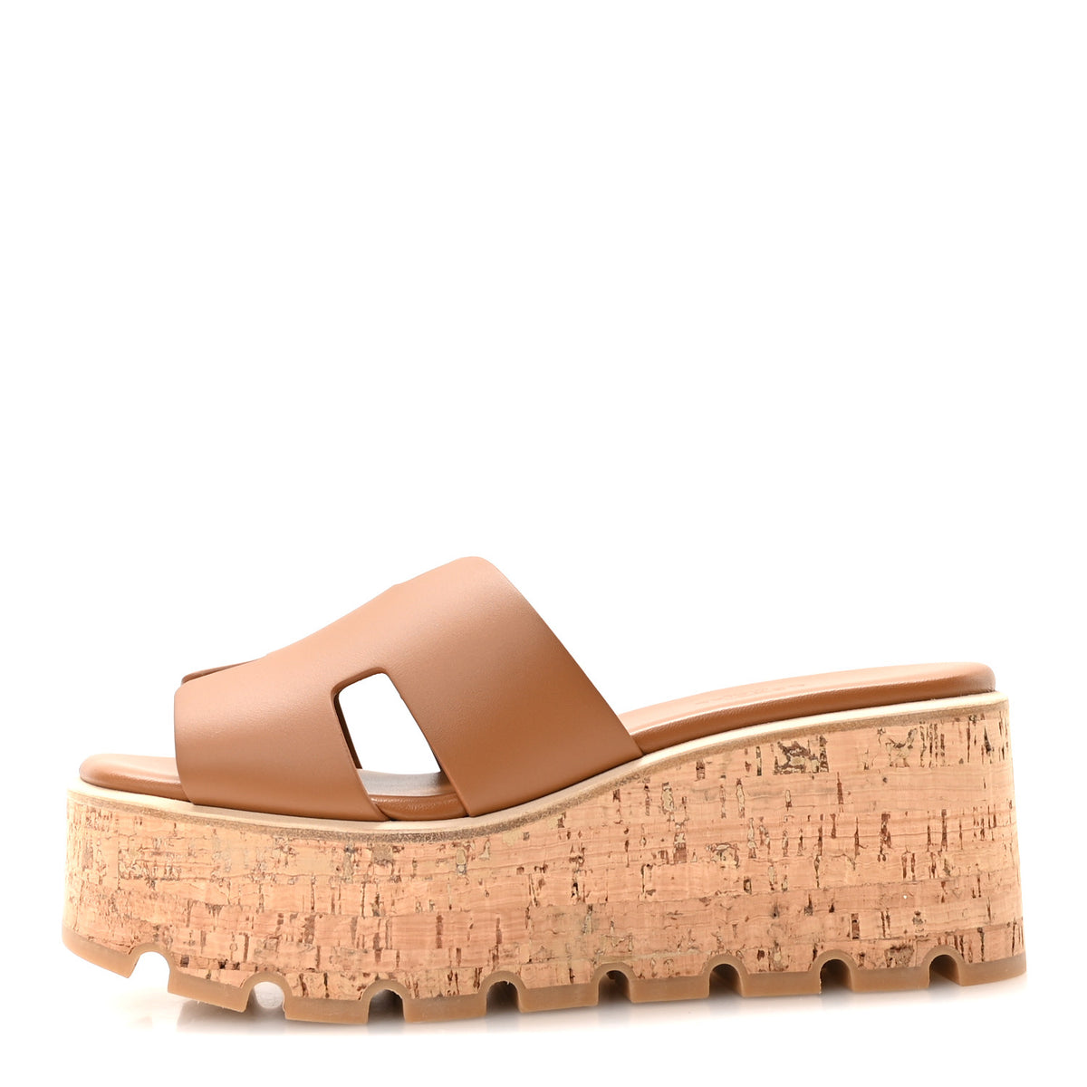 Calfskin Cork Eze 30 Sandals 36 Gold
