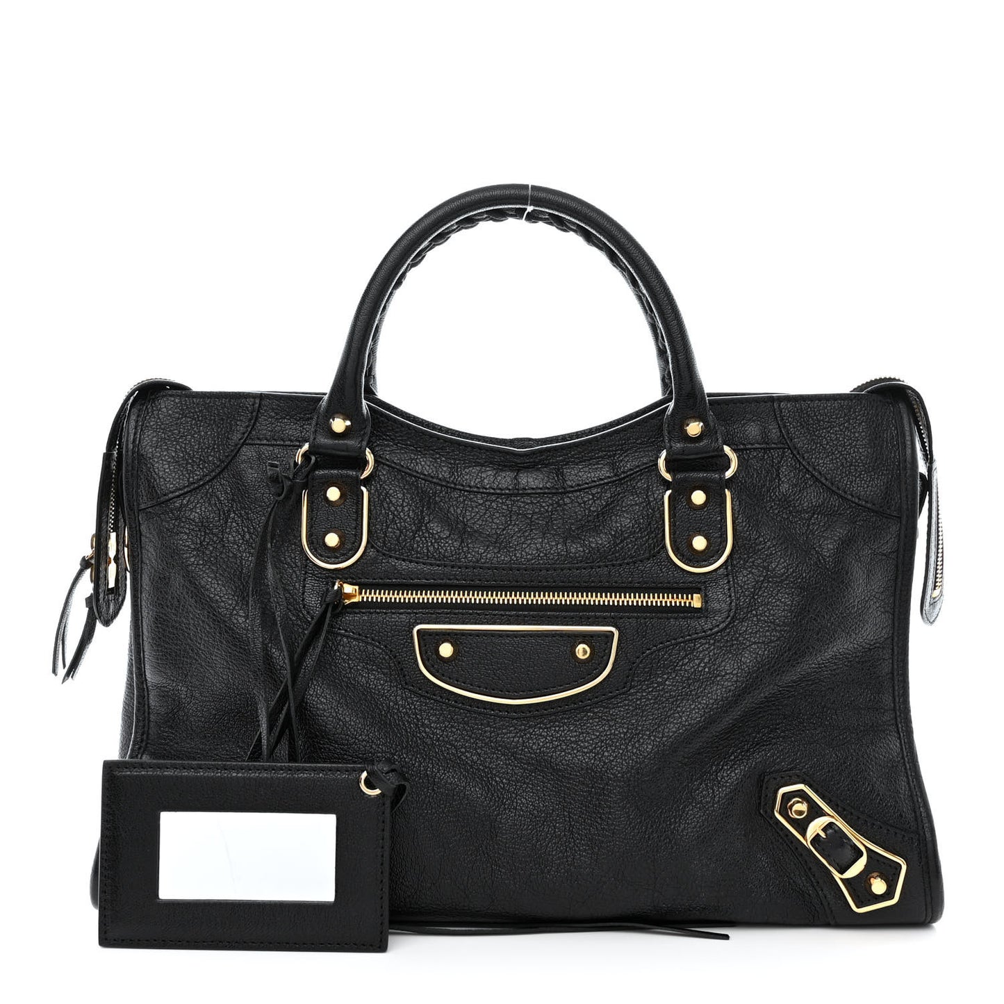 Chevre Gold Metallic Edge Hardware City Black