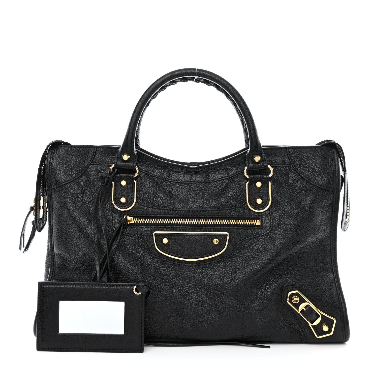 Balenciaga Chevre Gold Metallic Edge Hardware City Black 1 of 10