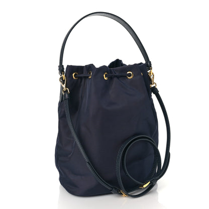 Prada Re-Nylon Saffiano Mini Bucket Crossbody Bag Baltico 2 of 7
