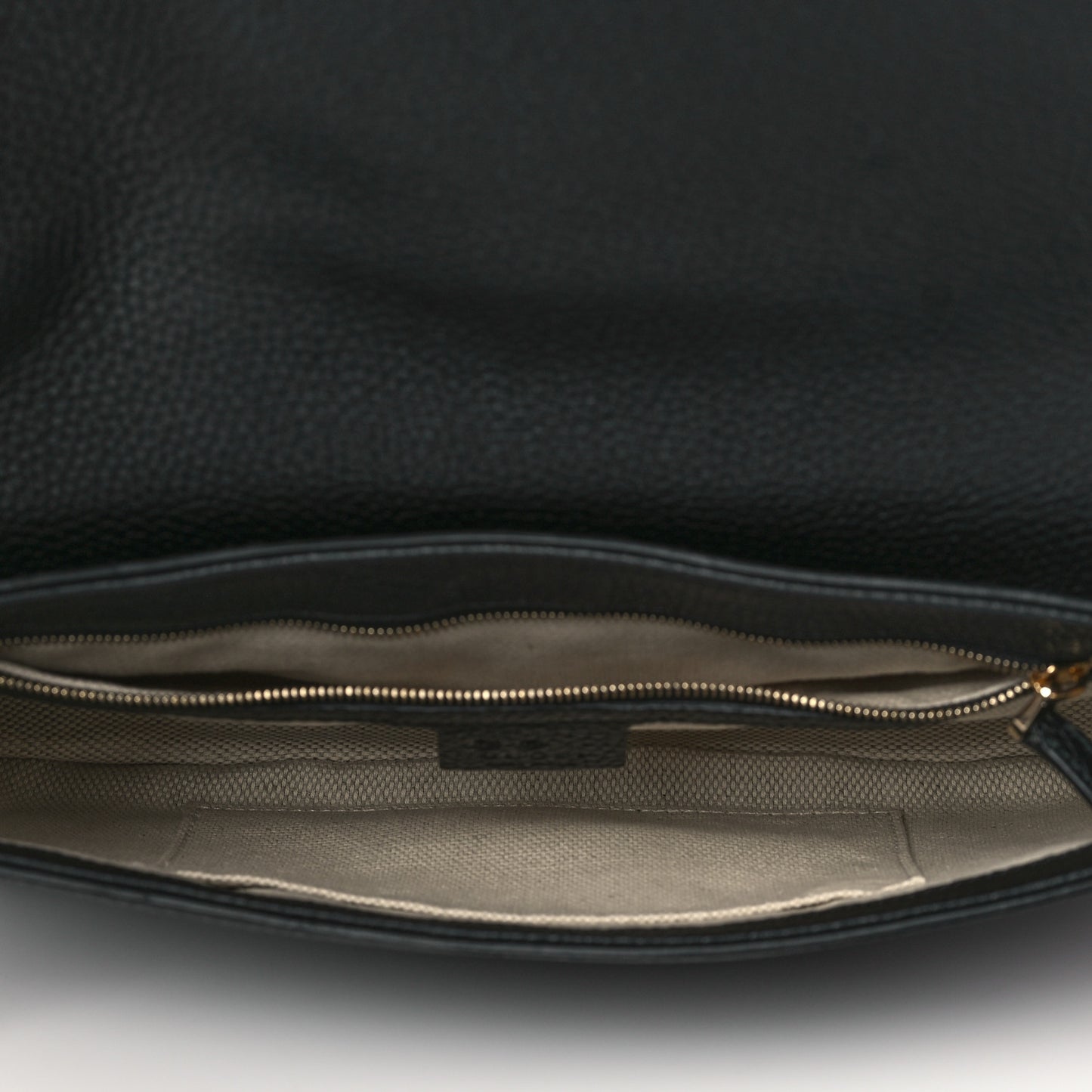 Pebbled Calfskin Medium Soho Flap Crossbody Black