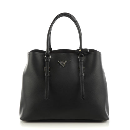 Prada Saffiano Cuir Double Handle Tote Black 1 of 7