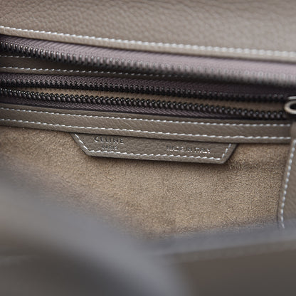 Celine Drummed Calfskin Micro Luggage Souris 7 of 11