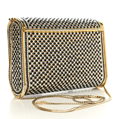 Judith Leiber Swarovski Crystal Clutch Gold Black 3 of 11