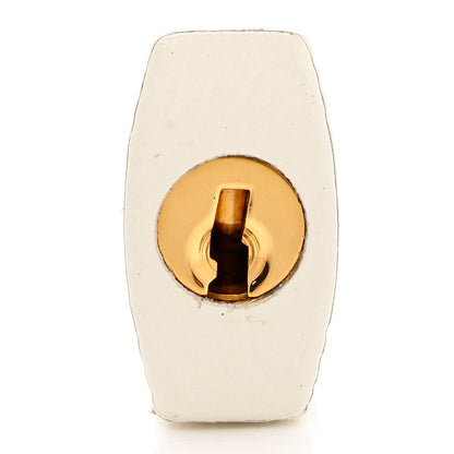 Hermes Togo Lock and Key Clochette Set White 5 of 5