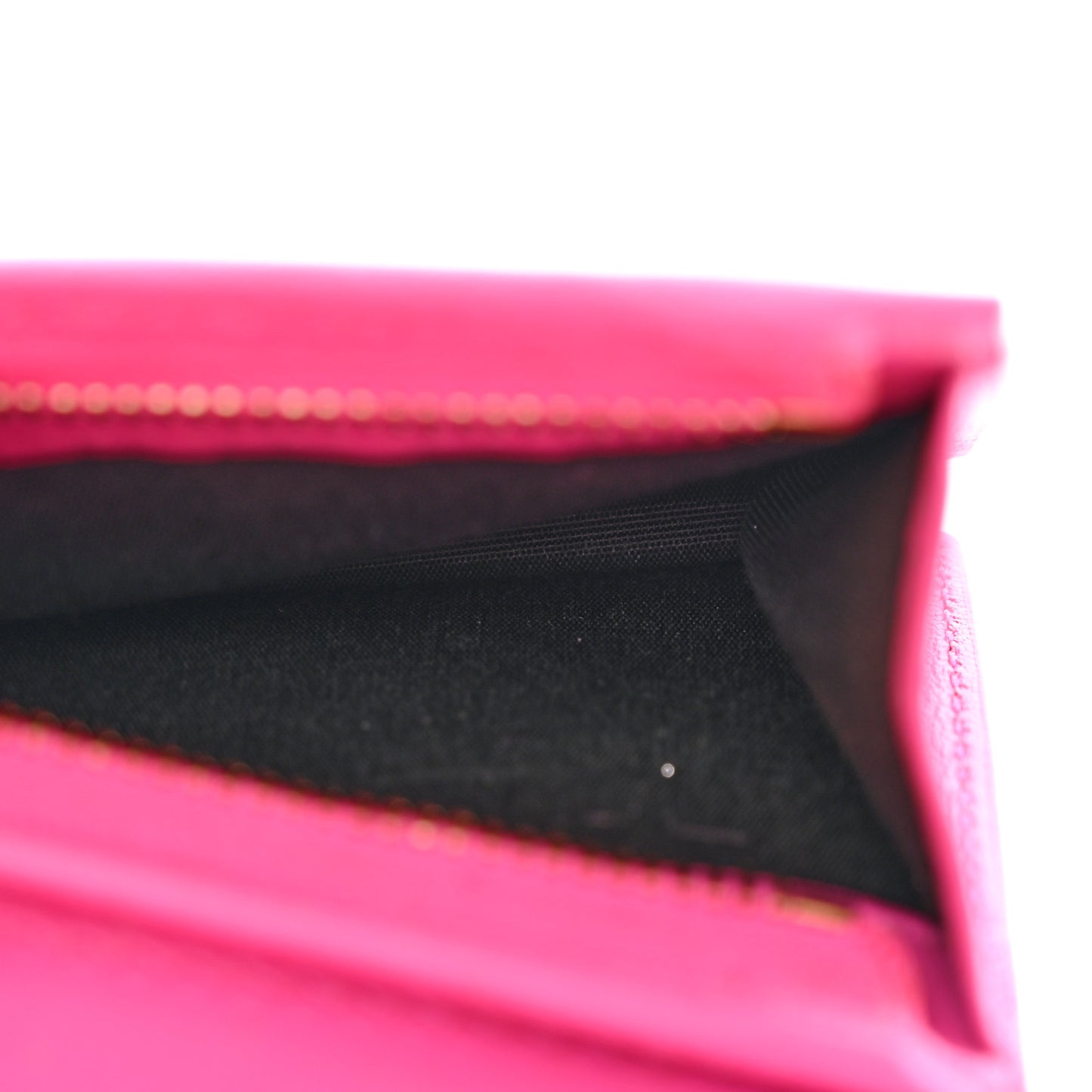 Calfskin Greca Goddess Chain Wallet Pink